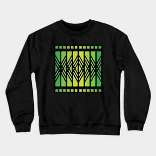 “Dimensional Bridge” - V.6 Green - (Geometric Art) (Dimensions) - Doc Labs Crewneck Sweatshirt